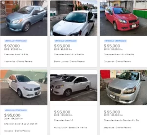 Autos de 100 Mil Pesos o menos